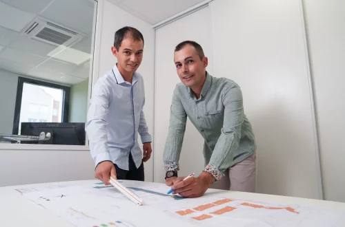 Fabien et Ludovic BOUCHET, gérants de la SARL Cabinet GEOEXPERT